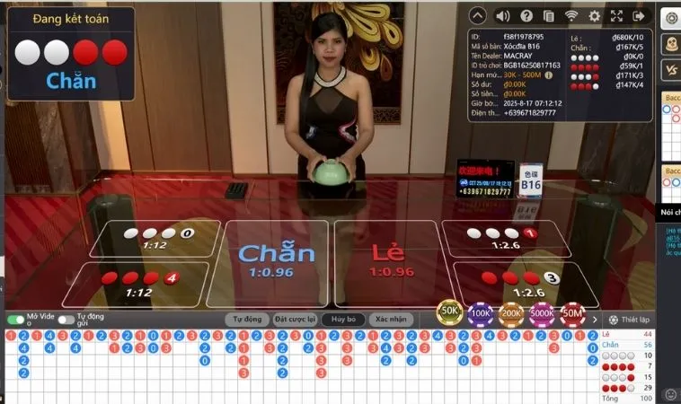 Bàn cược Xóc Đĩa Alo789